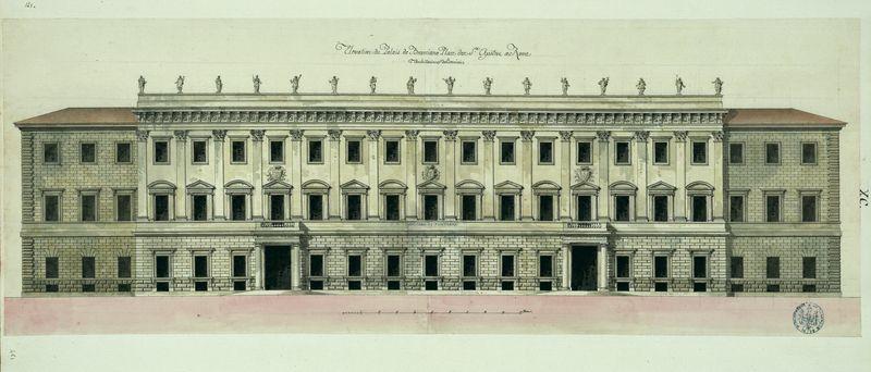 Elévation du palais de Bracciano à Rome (architecte : du Bernin)