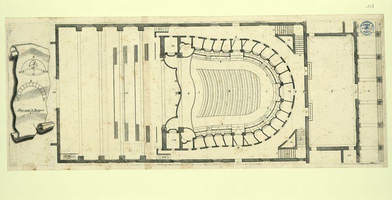 Plan du théâtre de Bologne