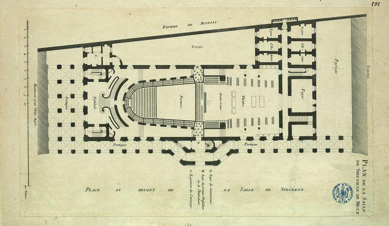Plan de la salle de spectacle de Metz