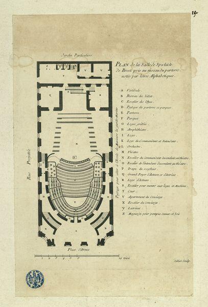 Plan du théâtre de Nancy au-dessus des premières loges