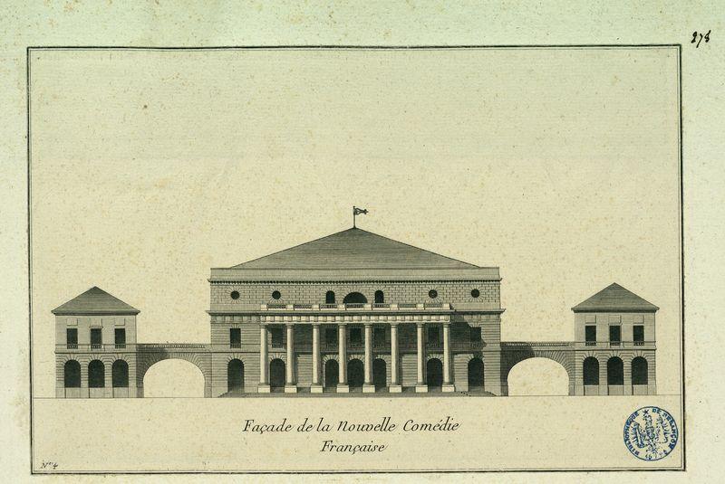 Façade de la nouvelle Comédie française (Odéon actuel)