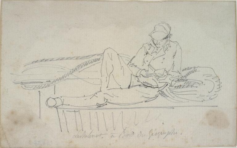 Leschelnot à bord du Géographe