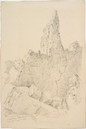 Falaise de la Hève, pris dans l'éboulement du 4 décembre 1841