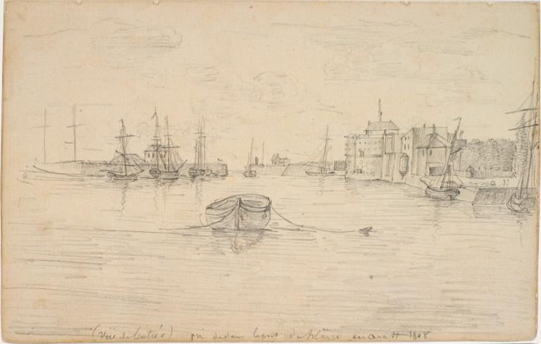 (vue de lentrée) pris dedans le port du Hâvre en août 1808