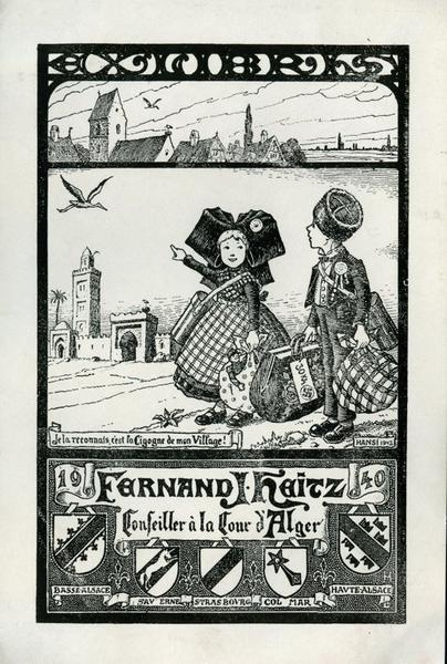 EX LIBRIS FERNAND HEITZ (titre inscrit)