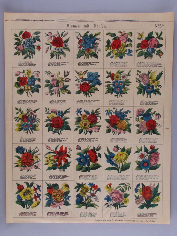 Blumen mit Versen. (titre inscrit)
