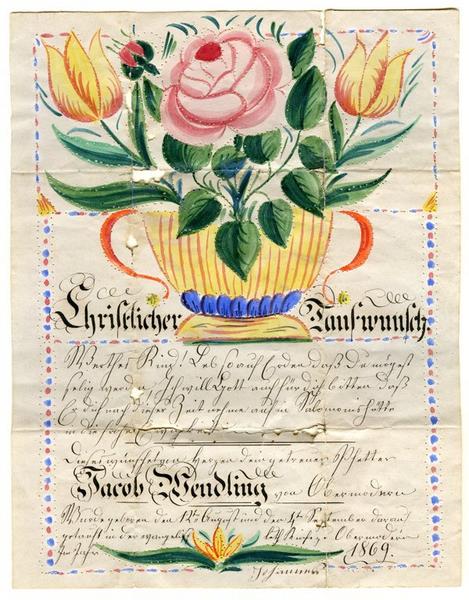 Christlicher Taufwunsch (titre inscrit)