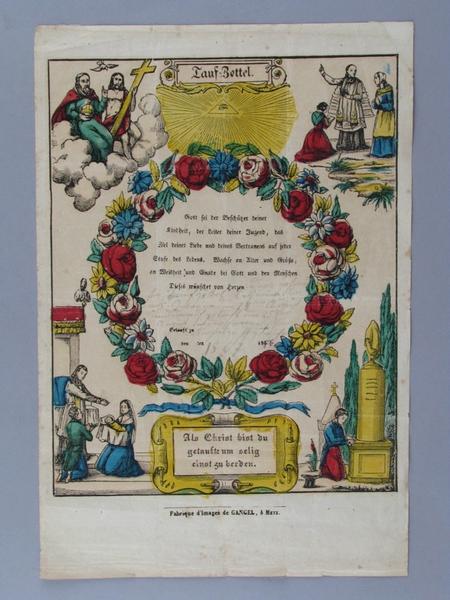 Tauf=Zettel. (titre inscrit)