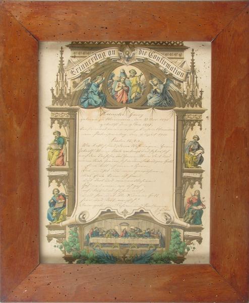 Erinnerung an die Confirmation (titre inscrit)