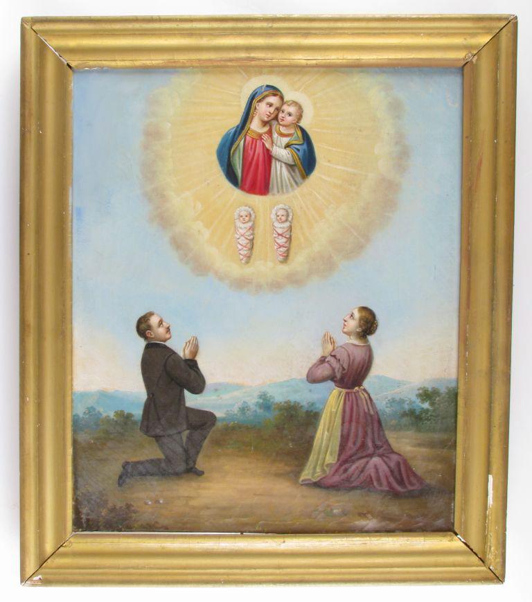 Couple priant pour ses jumeaux (titre factice)