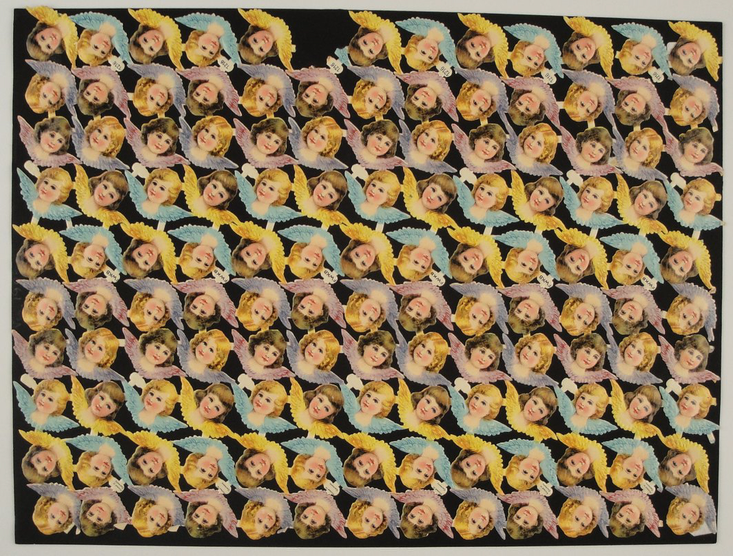 planche de 129 têtes d'anges (titre factice)