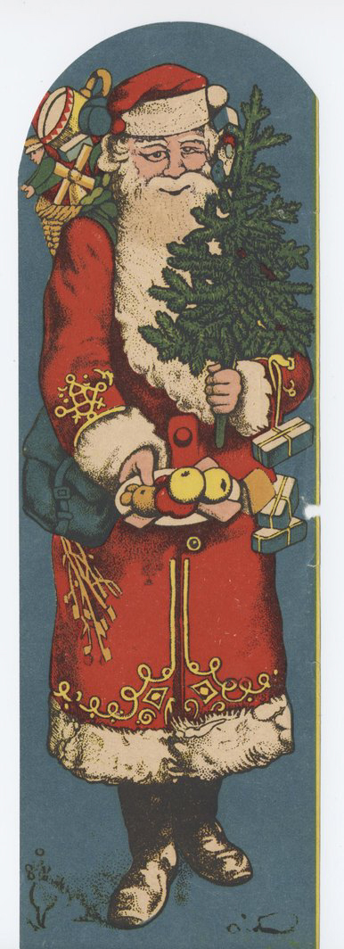 Père Noël sur fond bleu (titre factice)