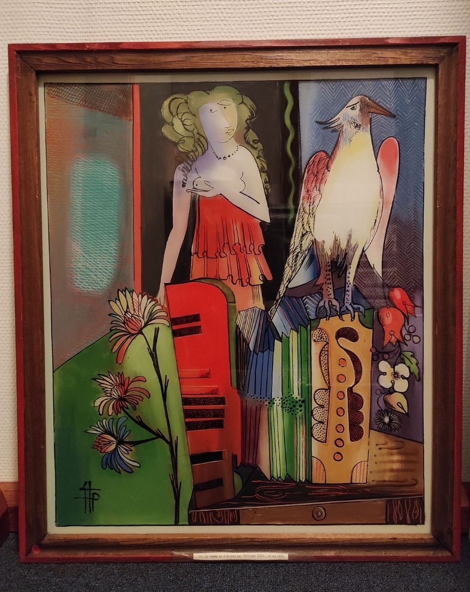 La femme et l'oiseau (titre factice)