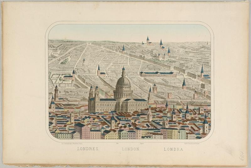 LONDRES. (titre inscrit, français, allemand, anglais)