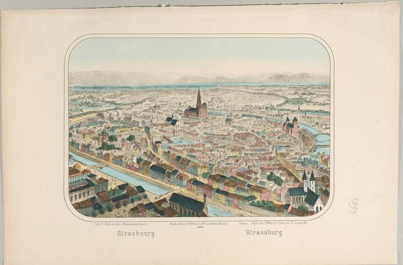 Strasbourg. (titre inscrit, français, allemand)