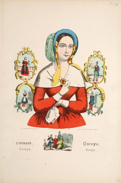 L'EUROPE. (titre inscrit, français, allemand, anglais, espagnol)