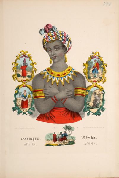 L'AFRIQUE. (titre inscrit, français, allemand, anglais, espagnol)