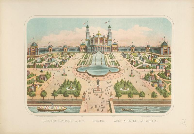 EXPOSITION UNIVERSELLE DE 1878. Trocadéro. (titre inscrit français, allemand)
