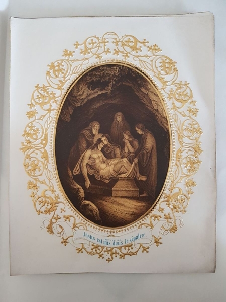 14eme Station. Jésus est mis dans le sépulcre. (titre inscrit, français)