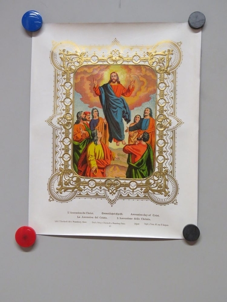 L'ascension du Christ. (titre inscrit, allemand, français, espagnol, anglais, italien)