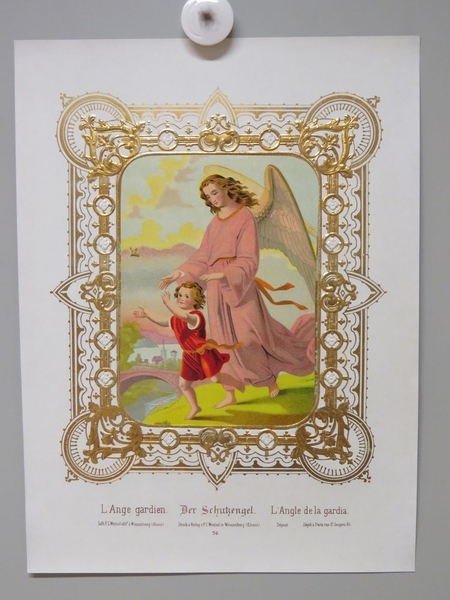 L'ange gardien. (titre inscrit, allemand, français, espagnol)