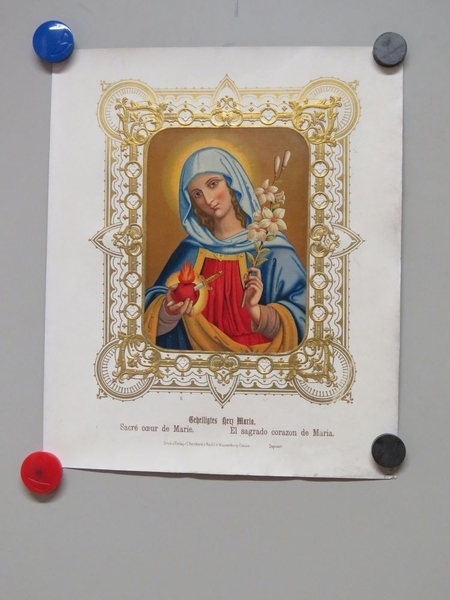 Sacré coeur de Marie. (titre inscrit, allemand, français, espagnol)