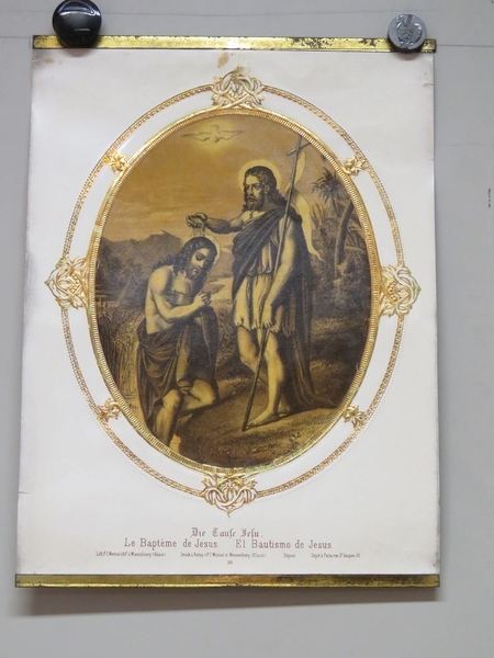 Le baptème de Jésus. (titre inscrit, français, allemand, espagnol)