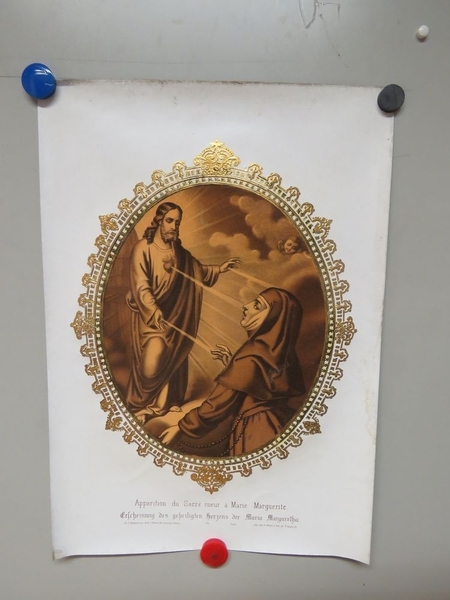 Apparition du Sacré coeur à Marie Marguerite. (titre inscrit, français, allemand)