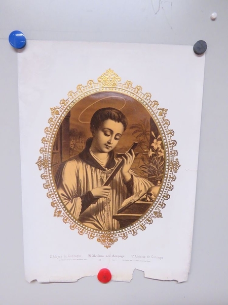St. Aloyse de Gonzague. (titre inscrit, français, allemand)