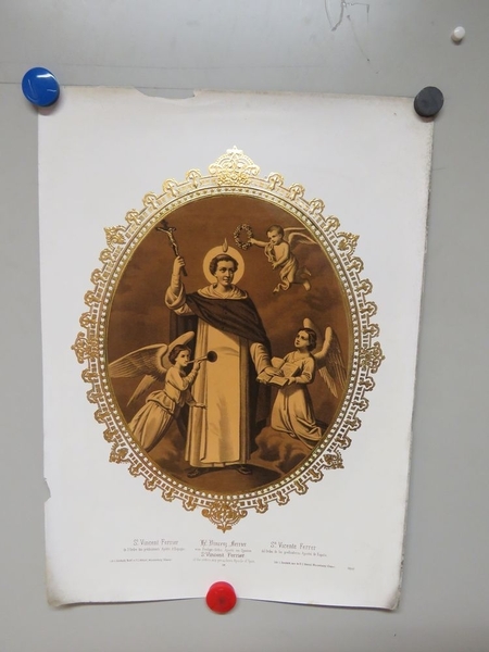 St. Vincent Ferrier de l'Ordre des prédicateurs. Apôtre d'Espagne. (titre inscrit, français, allemand, espagnol)