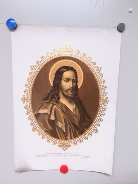 Véritable portrait de Ntre. Sr. Jésus-Christ. (titre inscrit, français, allemand, espagnol)