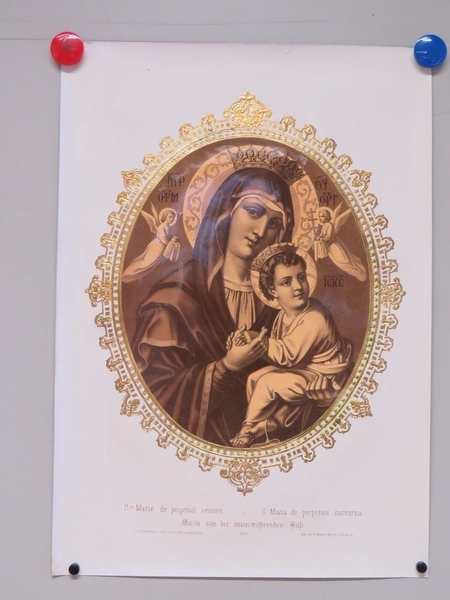 Ste Marie de perpétuel secours. (titre inscrit, français, espagnol, allemand)