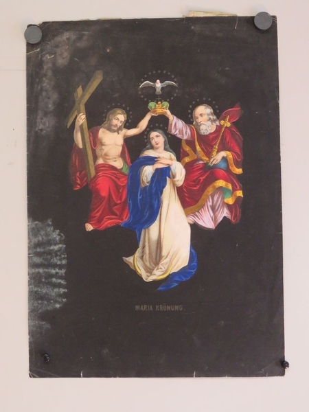 MARIA KRÔNUNG. (titre inscrit, allemand) ; Le couronnement de Marie (titre traduit)
