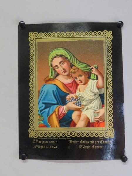 Ste. Vierge au raisin. (titre inscrit, français, allemand, espagnol, anglais)