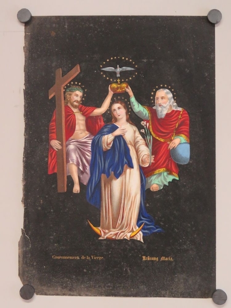 Couronnement de la Vierge. (titre inscrit, français, allemand)