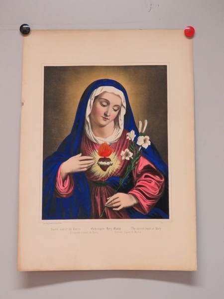 Sacré coeur de Marie. (titre inscrit, français, allemand, anglais, espagnol, italien)