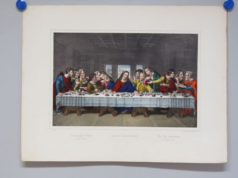 La Sainte Cène. (titre inscrit, français, allemand, anglais, espagnol, italien)