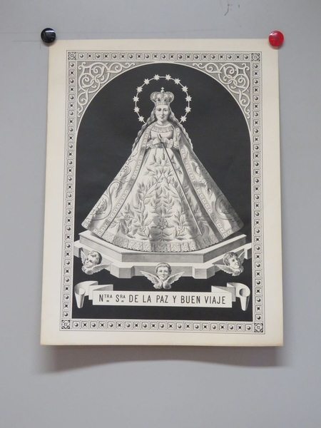 Ntra Sra de la Paz Y Buen Viaje. (titre inscrit, espagnol) ; Notre-Dame de la Paix et du Bon Voyage (titre traduit)