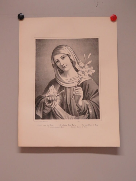 Sacré coeur de Marie. (titre inscrit, français, allemand, anglais, espagnol, italien)