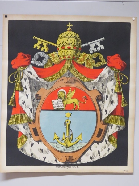 WAPPEN von PAPST PIUS X. (titre inscrit, allemand) ; armoiries du Pape Pie X. (titre traduit)