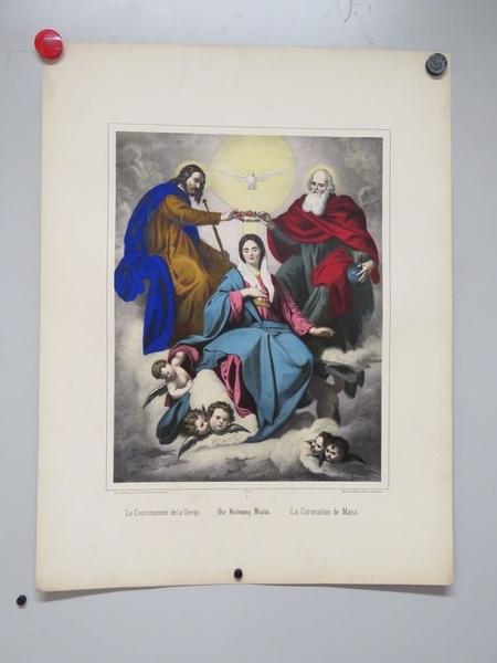 Le Couronnement de la Vierge. (titre inscrit, français, allemand, espagnol)