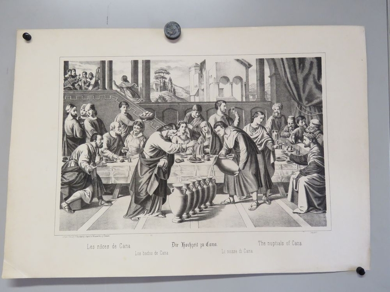 Les nôces de Cana. (titre inscrit, français, allemand, anglais, espagnol, italien)