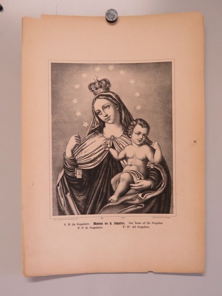 Ne. De. du Scapulaire. (titre inscrit, français, allemand, anglais, espagnol, italien)