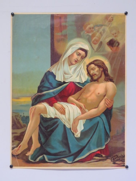 Pieta, Marie tenant Jésus au pied de la croix. (titre factice)