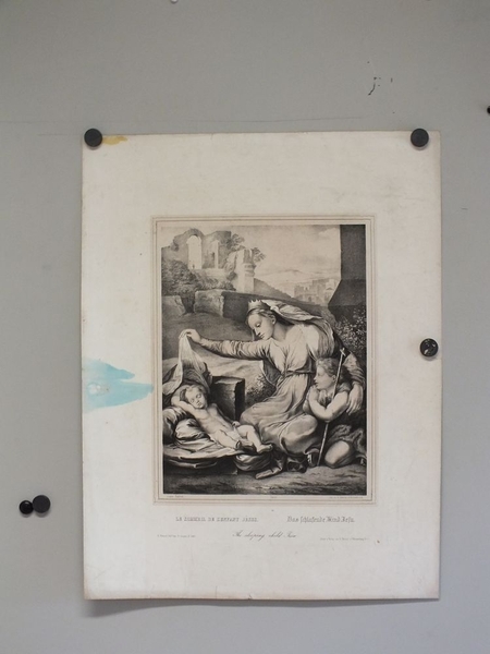 LE SOMMEIL DE L'ENFANT JESUS. (titre inscrit, français, allemand, anglais)