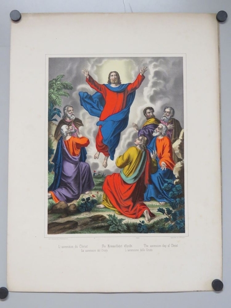 L'ascension du Christ. (titre inscrit, français, allemand, anglais, espagnol, italien)