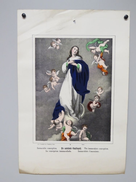 Immaculée conception. (titre inscrit, français, allemand, anglais, italien)