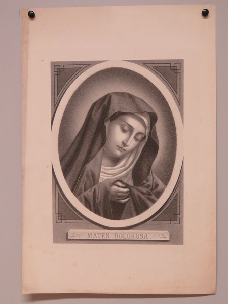 MATER DOLOROSA. (titre inscrit, latin)
