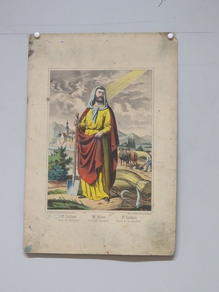 St. Isidore Patron des Cultivateurs. (titre inscrit, français, allemand, espagnol)