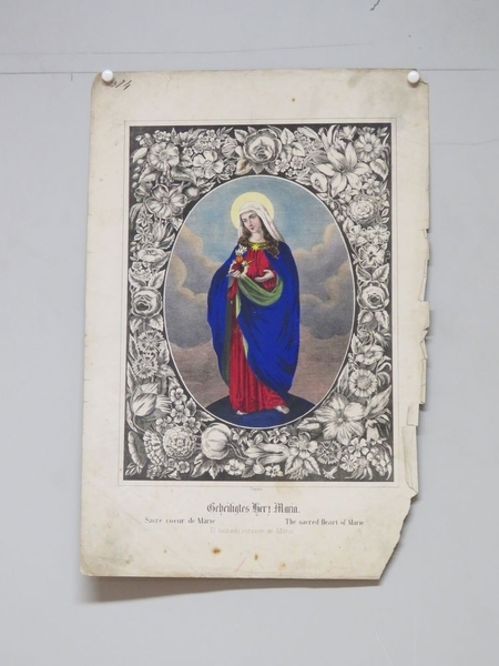 Sacré coeur de Marie. (titre inscrit, allemand, français, anglais, espagnol)